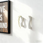 Set of 2 Wall Ceramic Vase, White Matte Hanging Wall Vase, Modern Minimalist Ceramic Vases for Dried or Fresh Flowers, Easy Mount Decor for Living Room & Entryway