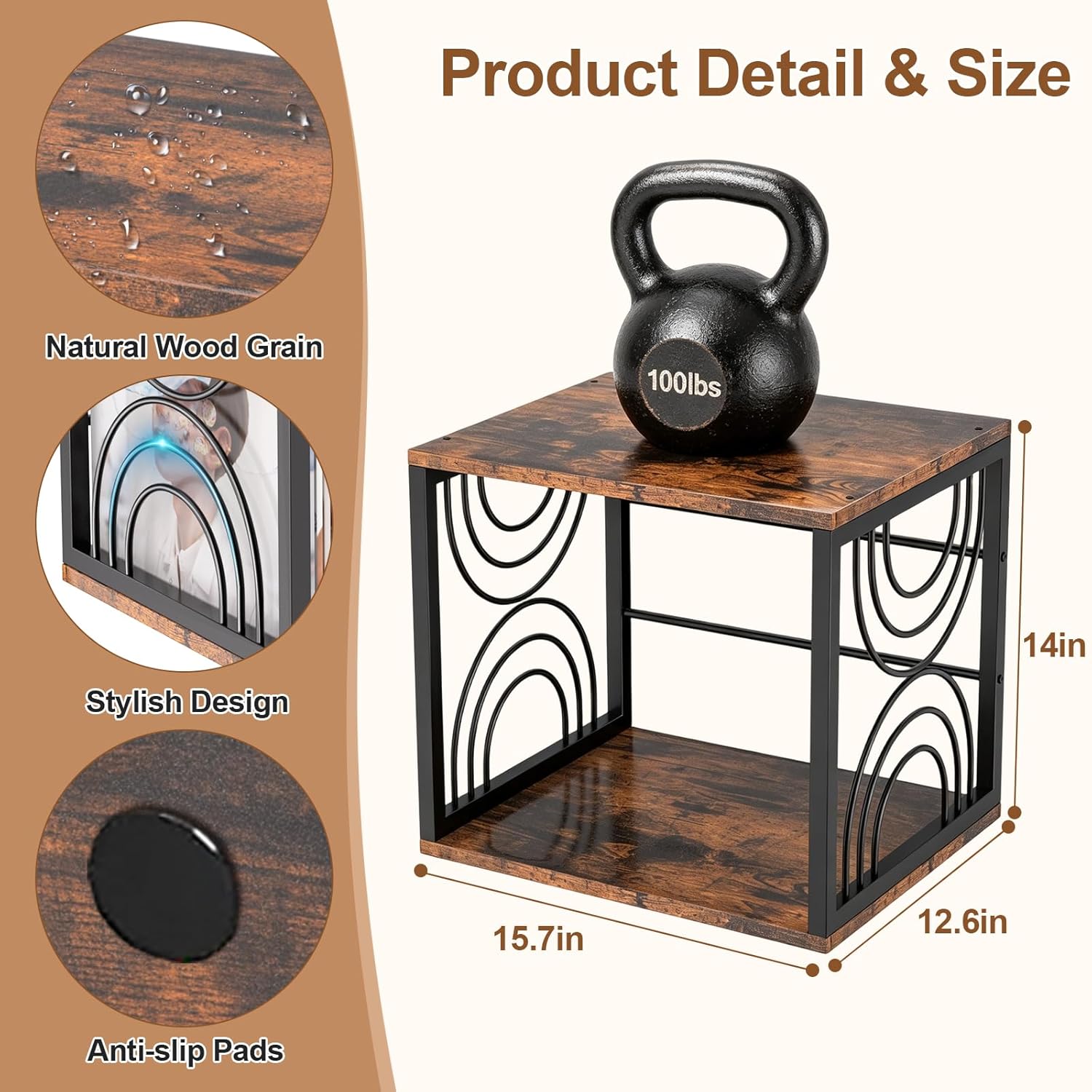 Wood Vinyl Record Storage,DIY Stackable Record Holder,Holds 80-100 LPs,Retro Vinyl Holder, Visualize Album Crate Cube,Top Supports Turntable in Bedroom Living Room Music Corner for 7/10/12In