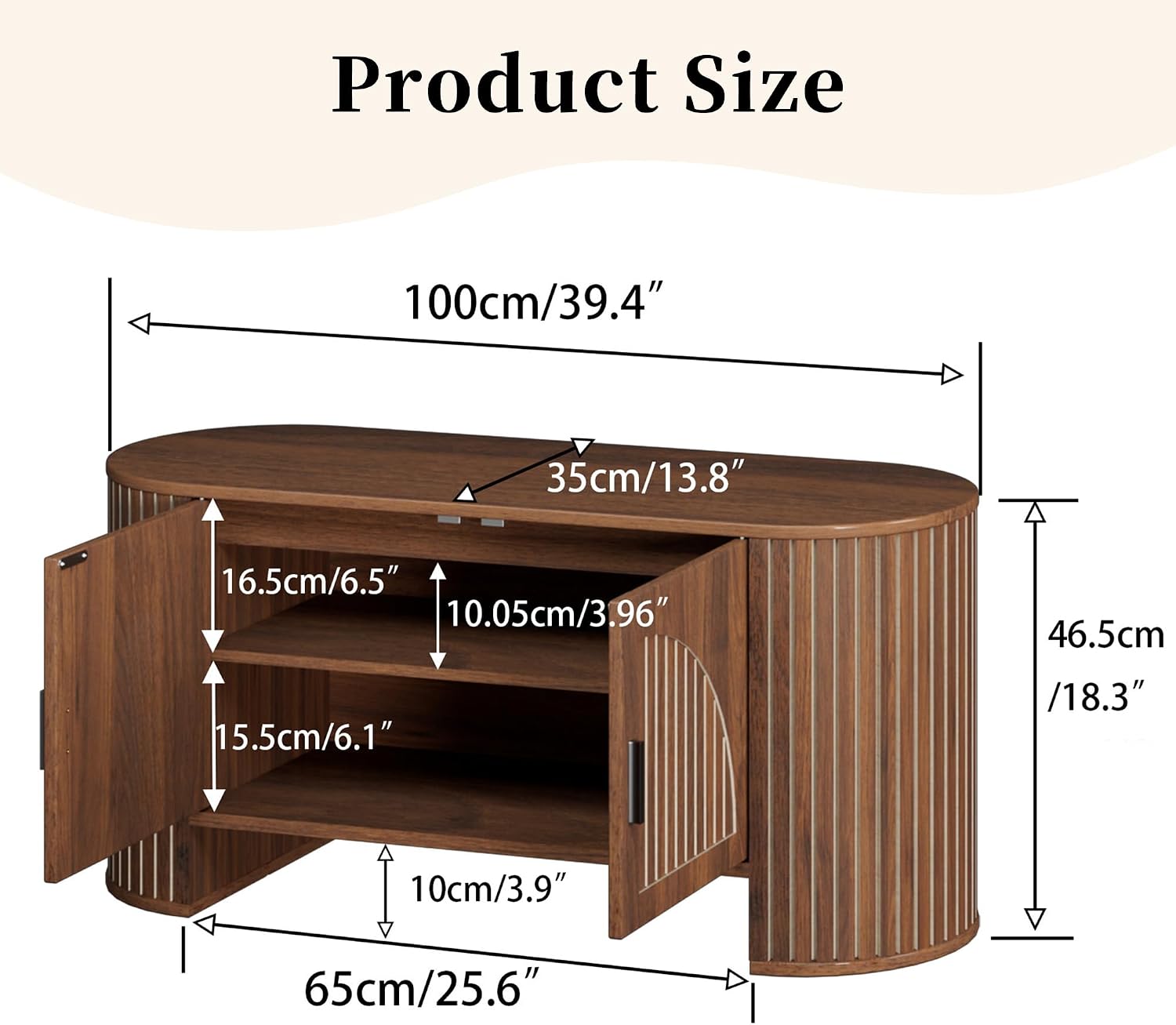 Shoe Storage Bench with Doors and Adjustable Shelf, 2-Tier Entryway Bench with Storage, Wooden Modern Shoe Cabinet Organizer for Entryway, Hallway, Living Room