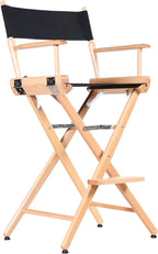 Filmcraft Professional Grade Studio Director's Chairs (30" Bar Height, Natural Finish, Printed Producer Canvas)