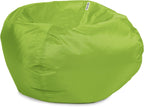 Big Joe Classic Bean Bag Chair for Kids Bedroom and Reading Nook, Easy-Clean Spicy Lime, Durable Nylon Polyester Blend, 2 feet Refillable