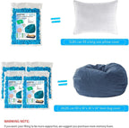 40lbs Bean Bag Filler, Pillow Filler Stuffing, Bean Bag Filling, Shredded Memory Foam Filling, Punching Bag Filler, Foam Refill for Pouf/Ottoman Stuffing/Boxing Bag,Added Gel Particles