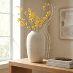 White Floor Vase, Large 20 Inch Tall Decorative Vase for Pampas Grass, Farmhouse Flower Vases, Rustic Vases Minimalist Home Decor for Living Room, Entry Way, Table, Weddings