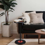 Weysat Vinyl Records Side Table Record Decoration for Indie Hippie Room Decor Small Round End Drink Table with Pedestal Modern Hippie Decor for Home Music Room Party Aesthetic Decoration 14x25.6 Inch