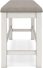 Signature Design by Ashley Robbinsdale 49" Counter Height Dining Bench, Antique White