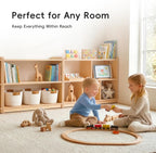 OOOK Montessori Shelf 5-Section, 2-Shelf Toy Organizers and Storage, Double-Sided Montessori Toy Storage, Ideal for Kids Room, Daycare Center, Nursery, Classroom, Kindergarten