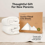 KeaBabies 2-Pack Organic Crib Sheets for Boys, Girls - 52x28 Fitted Crib Mattress Sheet Neutral, Breathable Jersey Cotton Cover for Baby Bed, Toddler Mattress, Soft & Cute Prints (Soft White)