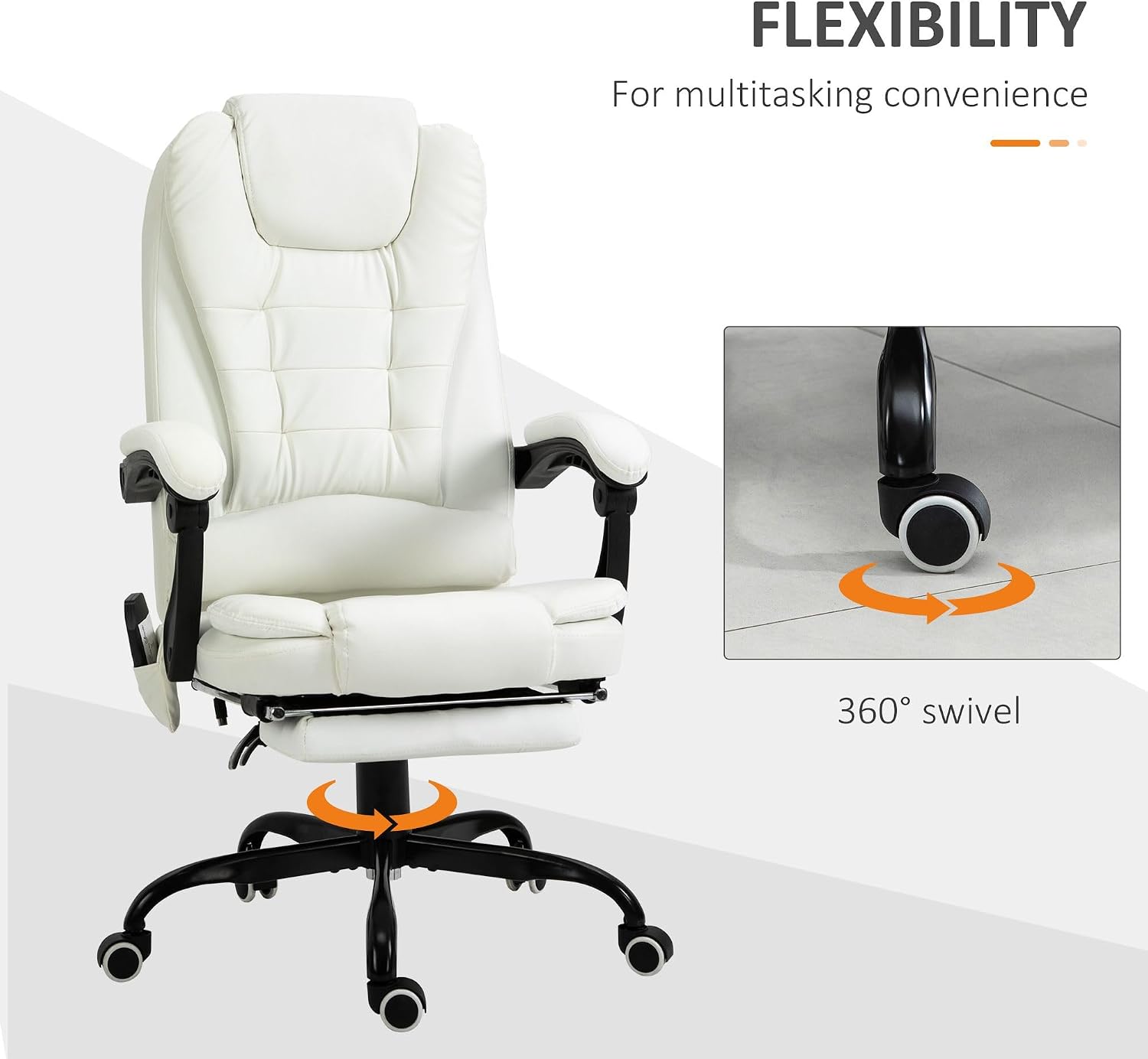 Massage Office Chair with 7 Vibrating Motors