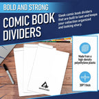 Invested Alliance Bundle Set Premium Short Comic Book Storage Box Organizer with Lid | Thick Cardboard Comic Storage Box For Collectibles Fits 150-175 Current/Silver Age, Heavy Duty & Stackable.