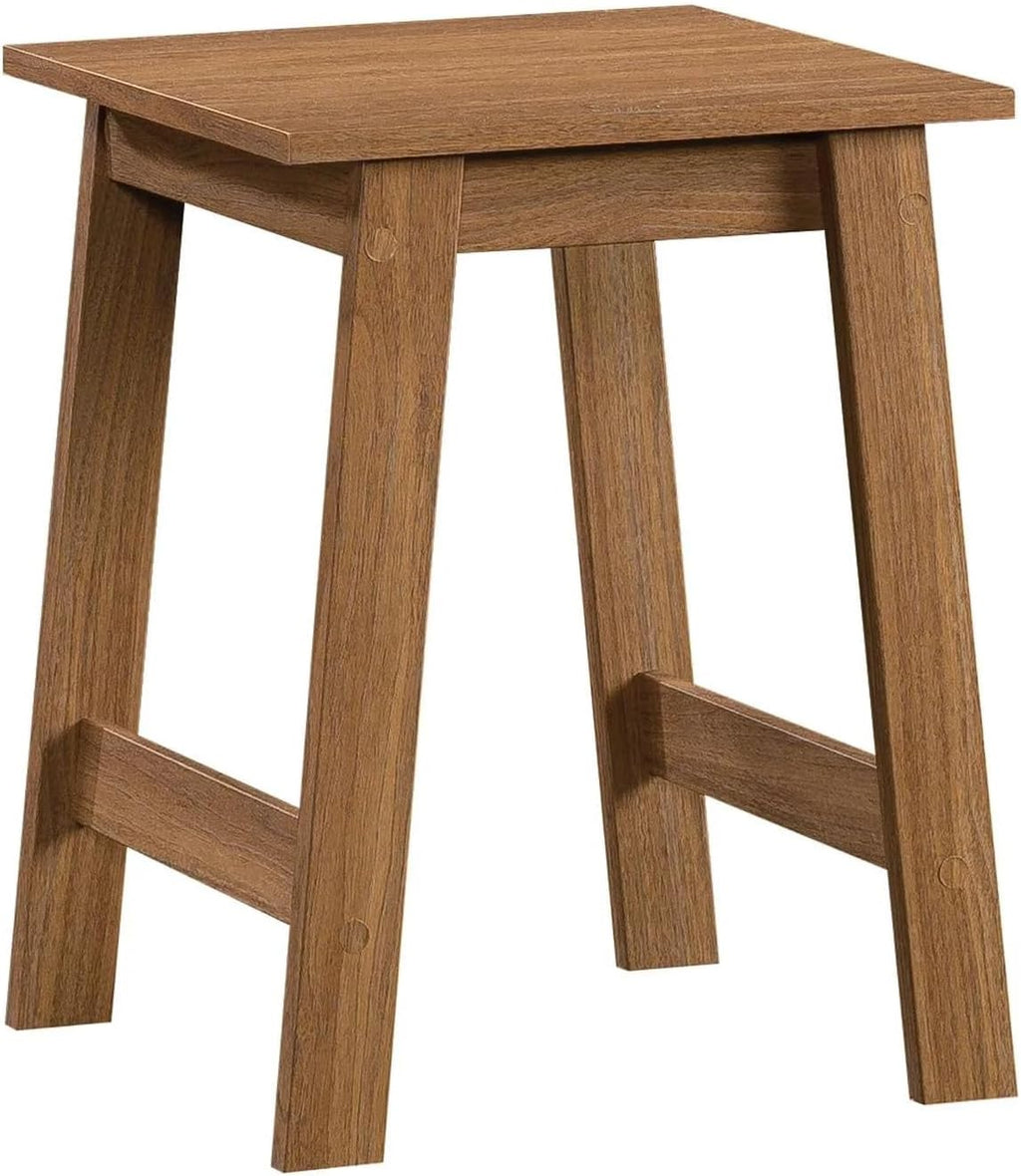 Small Square Premium Wood Side Table - Sturdy Space-Saving Walnut Finish End Table for Living Room Bedroom Sofa Bedside Balcony Home Office