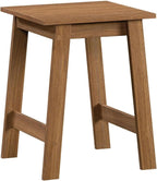 Small Square Premium Wood Side Table - Sturdy Space-Saving Walnut Finish End Table for Living Room Bedroom Sofa Bedside Balcony Home Office