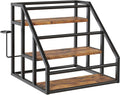 Coffee Syrup Rack Organizer, 3 Tier Countertop Storage Shelves, Kitchen Storage, 12 Syrup Bottle Stand Holder for Wine, Liquor, Kitchen Coffee Station Organizer Rack, 13.8"x13.4"x13.0", Rustic Brown