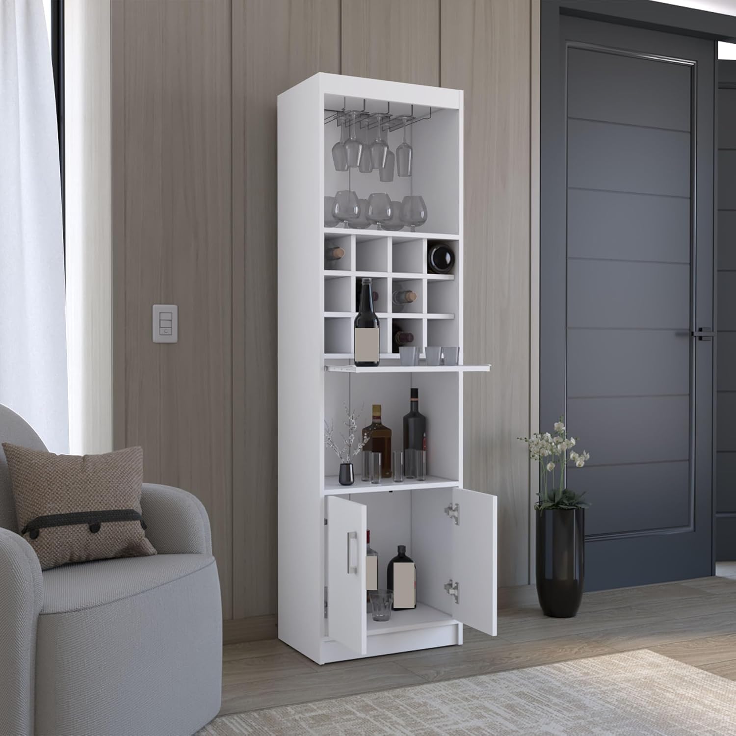 Modern Cabinet 5-Tier, Wine Cabinet with 5 Shelves, for Kitchen Living Room Hallway,for Kitchen Home