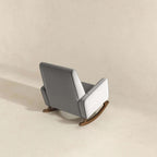Rocking Chair, Nursery Rocking Chair, Stain Glider Rocking Chair, Light Grey Fabric Solid Wood Frame Accent Lounge Chair for Living Room Bedroom Reading, 300 lb Capacity