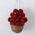 Floweroyal 12pcs Artificial Chrysanthemum Ball Flowers Silk Hydrangea Bridal Wedding Bouquet for Home Garden Party Office Coffee House Decoration