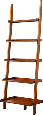 Convenience Concepts American Heritage Ladder Bookshelf 25" - Classic Living Room Bookcase for Traditional, Modern Office, Family Room & Home Office, Cherry