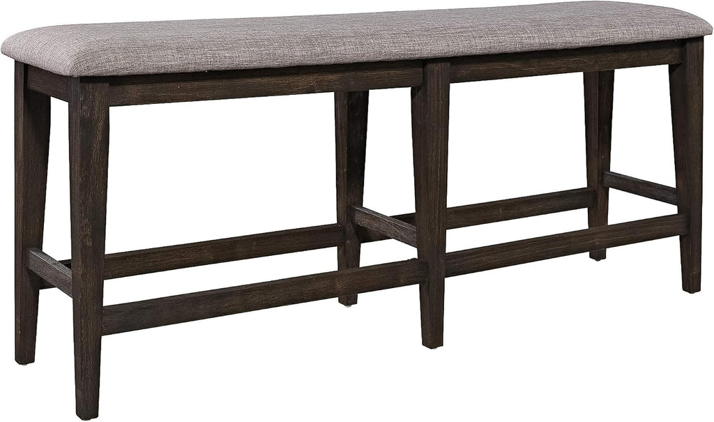 Liberty Furniture Industries Double Bridge Counter Bench, W60 x D15 x H26, Dark Brown/Gray