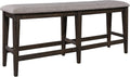 Liberty Furniture Industries Double Bridge Counter Bench, W60 x D15 x H26, Dark Brown/Gray