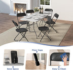80 Pack Black Folding Chairs, Plastic Folding Chairs Outdoor Indoor, 350lb Capacity,Portable Event Chair, Lightweight Folding Chair,for Events Office Wedding Party Rental Picnic Patio
