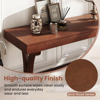Giantex 52" Narrow Console Table, Vintage Accent Entryway Table with Open Storage Shelf, Long Wooden Behind Couch Sofa Table with Anti-tip Kit for Small Spaces Living Room Hallway (Walnut)