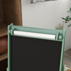 Art Easel for with Paper Roll, 3 in 1 Toddler Painting Easel with Blackboard, Whiteboard, Storage Baskets, Green LB862