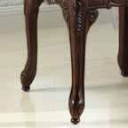 Traditional Dark Cherry Wood End Table for Living Room, Vintage Wooden Side Table with Ornate Detailing and Claw Feet