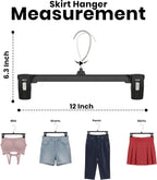Utopia Home Skirt Hangers - 30 Pack Plastic Hangers with Clips and 360 Swivel Hook for Closet Use and Hanging Bottoms Such as Skirts Pants Jeans