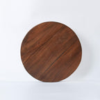 Round Teak Slice Slab Side Wood Table Top 17.7"x17.7"x1.96" Handmade Live Edge Handcrafted Plate Natural Solid Wooden Board for DIY Epoxy Resin End Table Slab Untreated Wall Home Décor