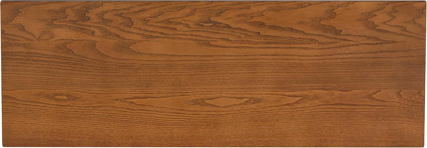 Willow White Backless Dining Bench with Honey Brown Wood Top by Powell