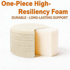 Asuprui Pouf Ottoman Foot Rest – Plush Round All-in-one Foam Stool for Cozy Lounging, Floor Pouf & Chic Decor (Linen)