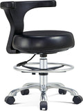 Ergonomic Home Office Desk Chair - Adjustable Task Chair with Lumbar Support, Foot Ring and Rolling casters for Computer,Hospital,Clinic,Dental Hygienist