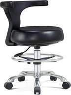 Ergonomic Home Office Desk Chair - Adjustable Task Chair with Lumbar Support, Foot Ring and Rolling casters for Computer,Hospital,Clinic,Dental Hygienist