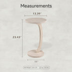 COZAYH C Shaped Round End Table for Couch Small Place, Space Saver Side Table for Sofa, Living Room, Bedside Area, Coffee and Eating Snack Tray, White