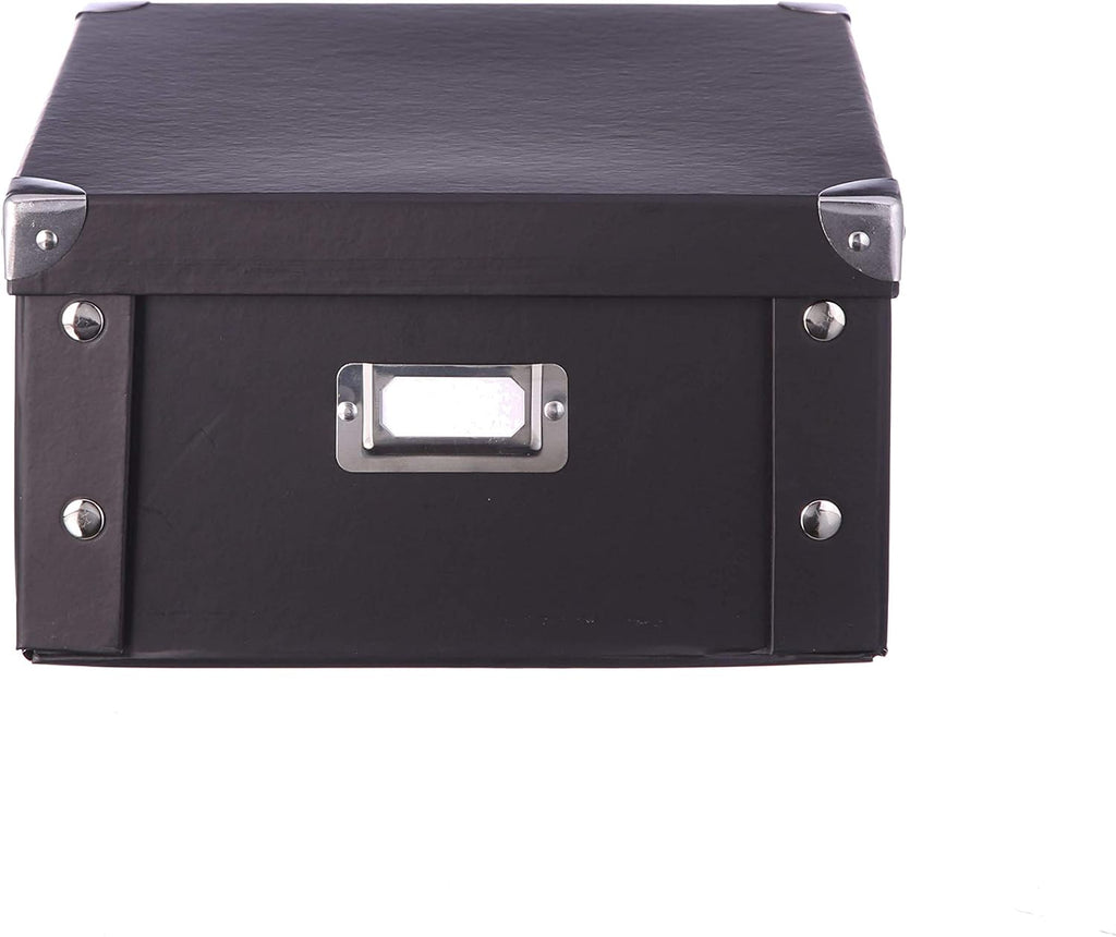 Zeller 17918 Storage Box 31 x 26 x 14 cm Black Cardboard