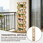 10 Tier Bamboo Shoe Rack, Foldable 10 Tier Bamboo Corner Shoe Rack,Small Shoe Rack for Hallways, Bedrooms, and Compact Spaces