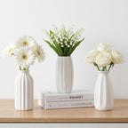 Kimdio White Ceramic Bud Vase for Table Decor, 12pcs Small Pottery Vases for Flowers Mini Ceramic Vases for Pampas Grass Vase Bulk for Wedding Dining Room Christmas Home