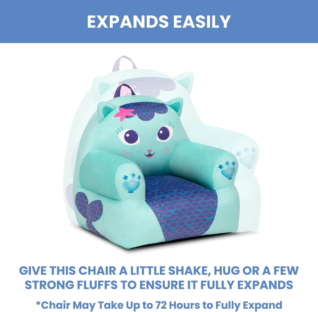 Delta Children - Gabby's Dollhouse Cozee Buddy Kids Chair, Blue