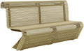 Garden Outdoor Park Bench, Leisure Chair with Backrest for 3 People, Modern Metal Round Tube Bench, Gold Color Seat