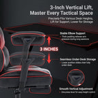 Big and Tall Gaming Office Chair 400lbs - Heavy Duty Ergonomic Computer Desk Chair with Footrest, Adjustable Armrests, High Back PU Leather with Racing Style (Black/Red)