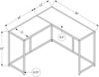 32” Tall Narrow Table, L-Shaped Thin Table for Corner, Narrow Console Table for Entryway Living Room Small Hallway, Easy Assembly (White)