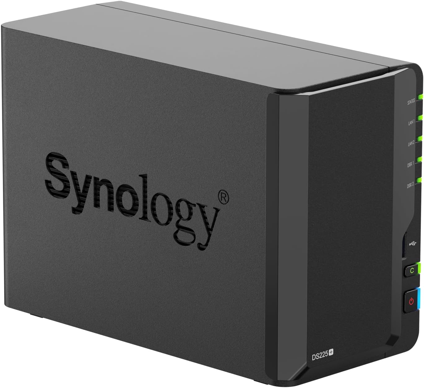 Synology DS225+ Private Cloud Media Server - Stream, Back Up Photos & Share Files, Intel CPU for Hardware Transcoding (2-Bay Diskless NAS)