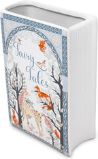 Steel Mill & Co Original Book-Shaped Decorative Vase, Ceramic Vases for Home Decor, Whimsical Bookshelf Decor, Unique Vase for Book Lovers (Large - Fairy Tales)