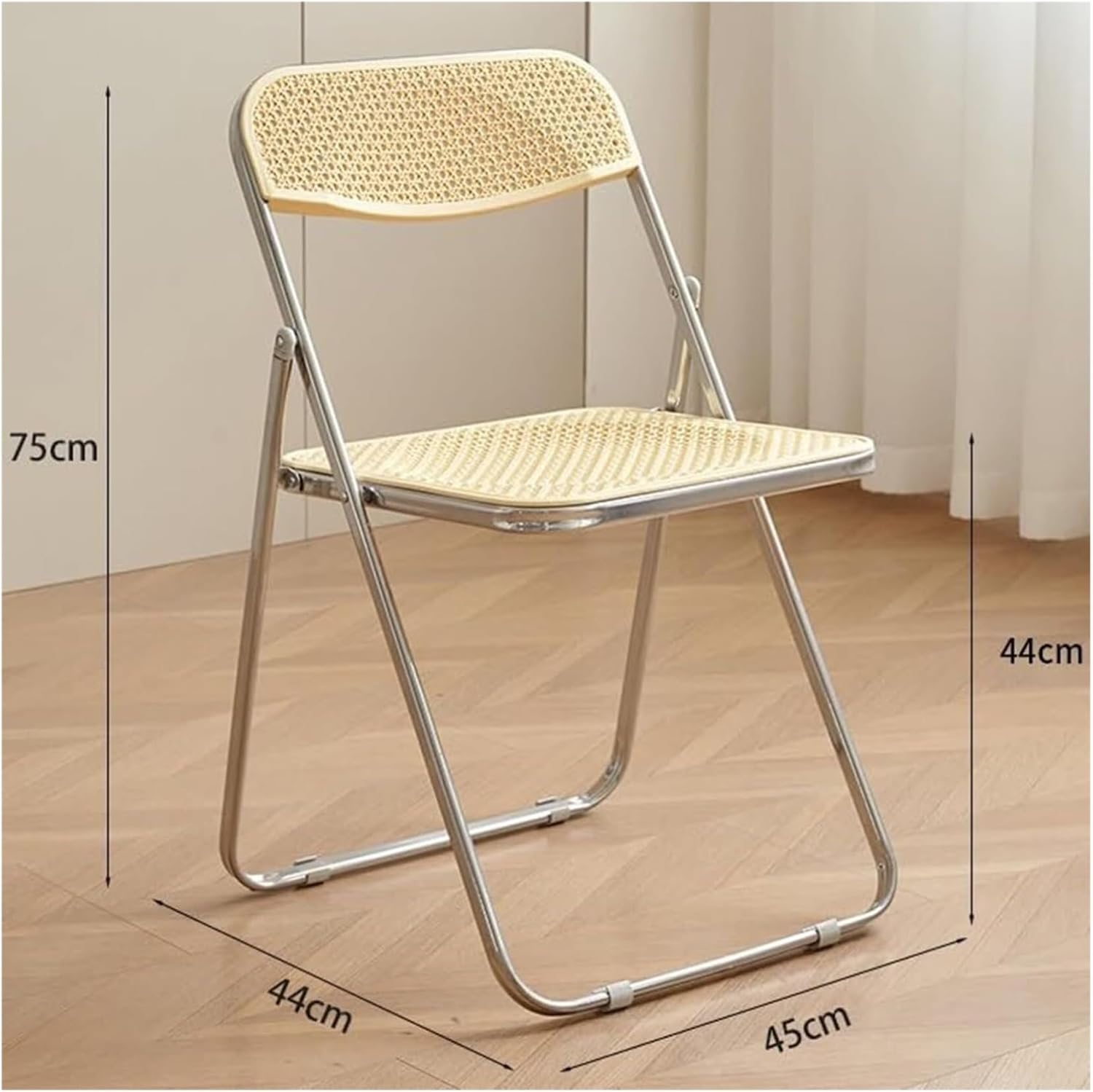 2 Pack Black Folding Chair Indoor Outdoor Portable Stackable Seat with Steel Frame for Office Wedding Picnic Kitchen Dining(Capacity 200 pounds)