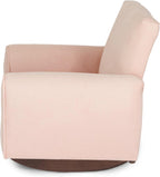 Toddler Personalized Armchair, Kids Upholstered Rocking Chair with Personalization, Toddler Chair with Personalized Name, Comfy Child Armchair, (Blush Suede, Rockers)