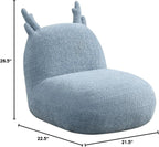 21.5" W Blue Chenille Deer Shaped Chair
