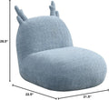 21.5" W Blue Chenille Deer Shaped Chair