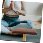 Ergonomic Wooden Bench Stool with Cushioned Seat, Small Size Under 150cm Height, Posture Support Prayer Chair and Mindfulness Practice