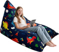 3.8 Ft Dinosaur Bean Bag Chair for Adults with Memory Foam Filling, Bean Bag Chair with Soft Velvet Cover, Bean Bag Sofa Couch for Living Room Bedroom, Birthday Gift for Women Men, XXX-Large