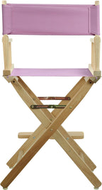 Casual Home 220-00/021-22 Director Chair 24" - Counter Height Natural Frame/Pink Canvas