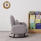 Baby Rocking Chair,Toddler Chair,Kids Chair,Kids Sofa, Shaky Metal Foot and Sherpa Fabric,Toddler Rocking Armchair for Boys and Girls Rest (Grey)
